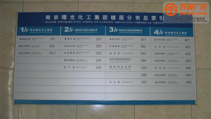 平面索引牌設計制作公司